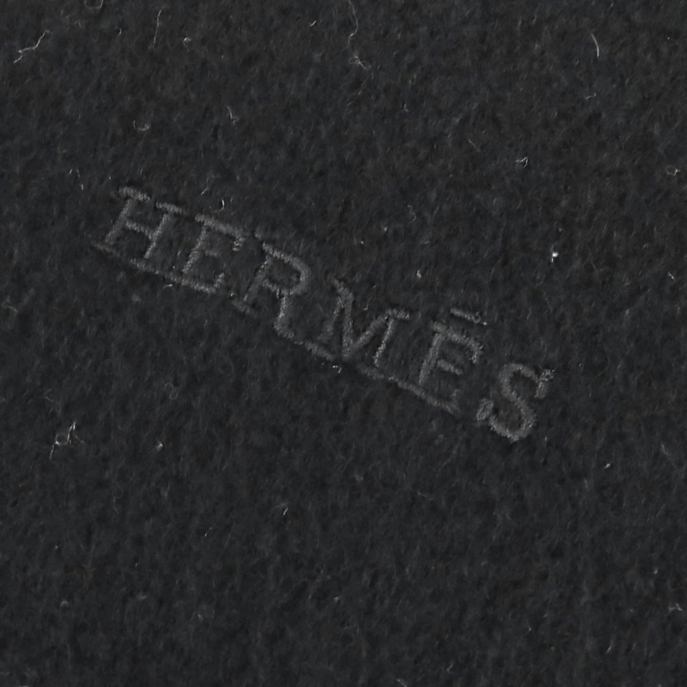 HERMES Authentic Black Scarf - Picture 6 of 7